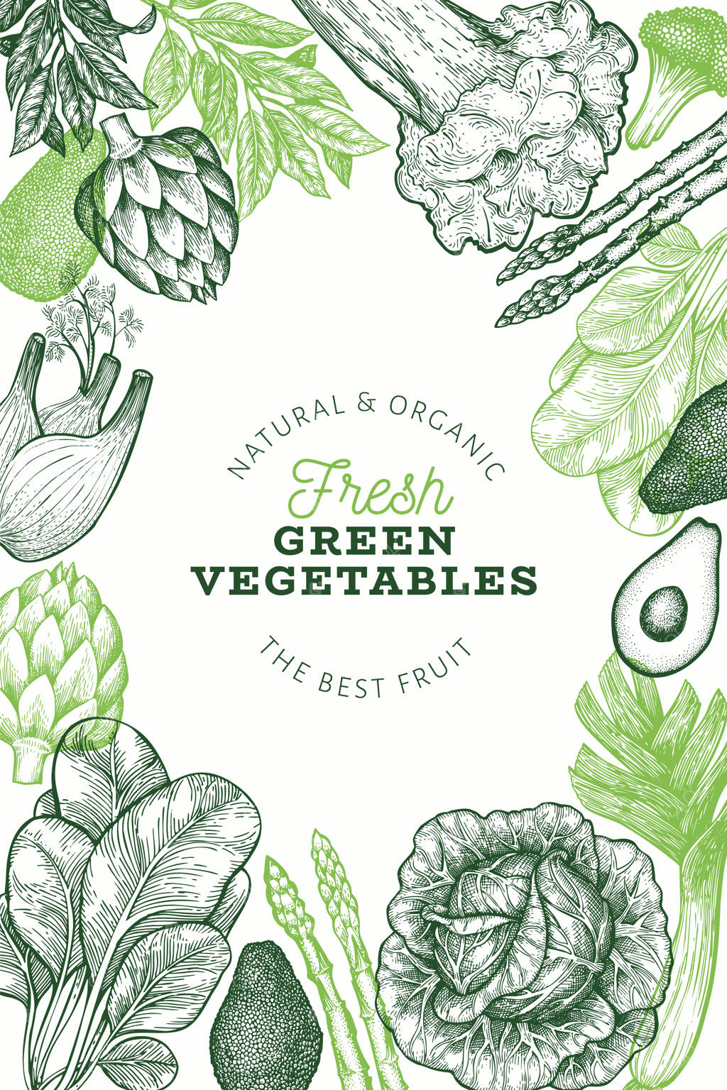 قالب سبزیجات سبز