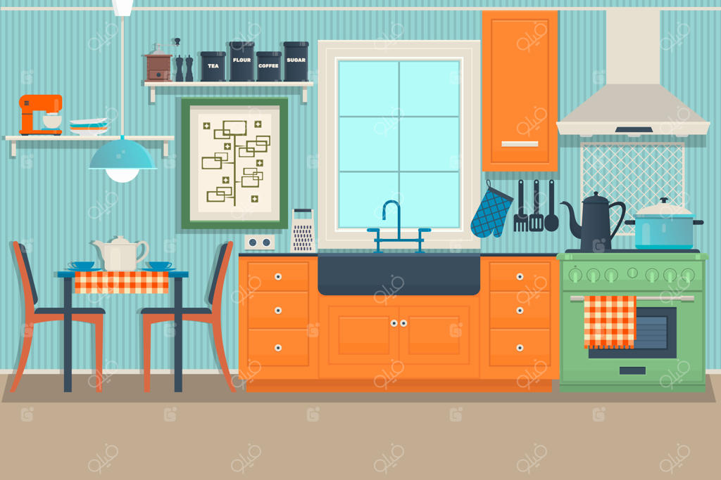 دکوراسیون داخلی آشپزخانه مدرن و هموار