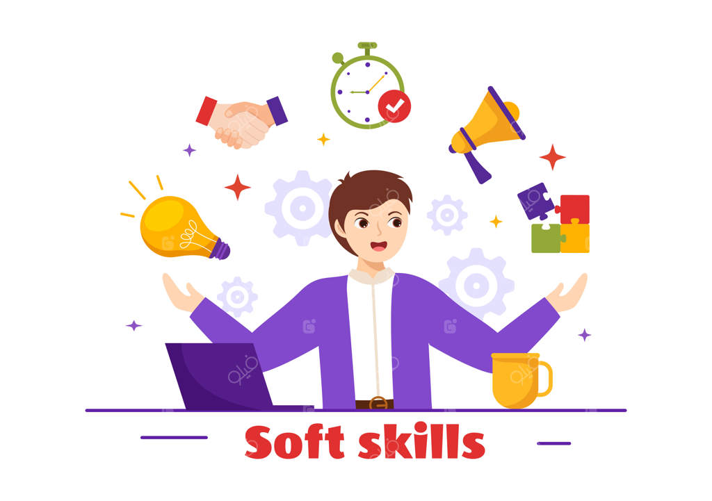 طرح وکتور مهارت‌های نرم: همدلی و مهارت در محیط کار