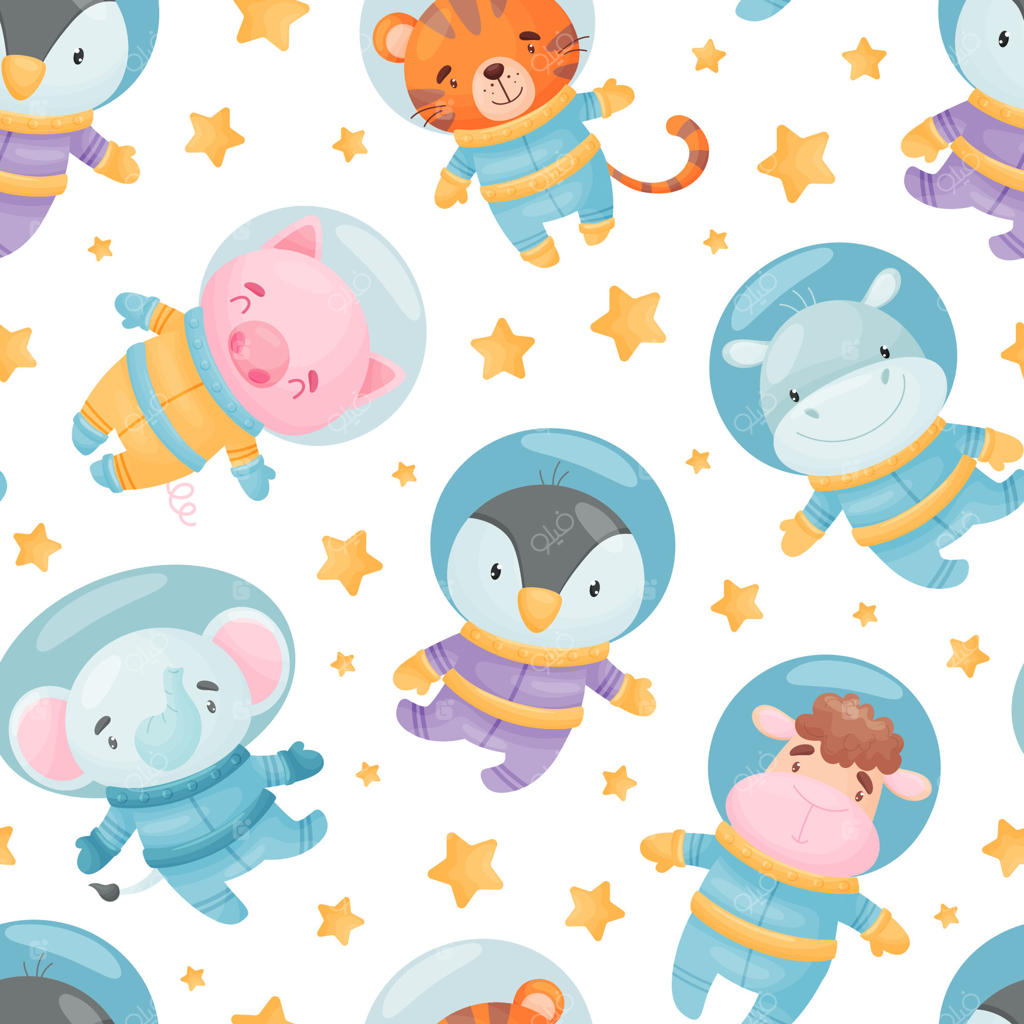 حیوانات بامزه فضایی در لباس‌های فضانوردی