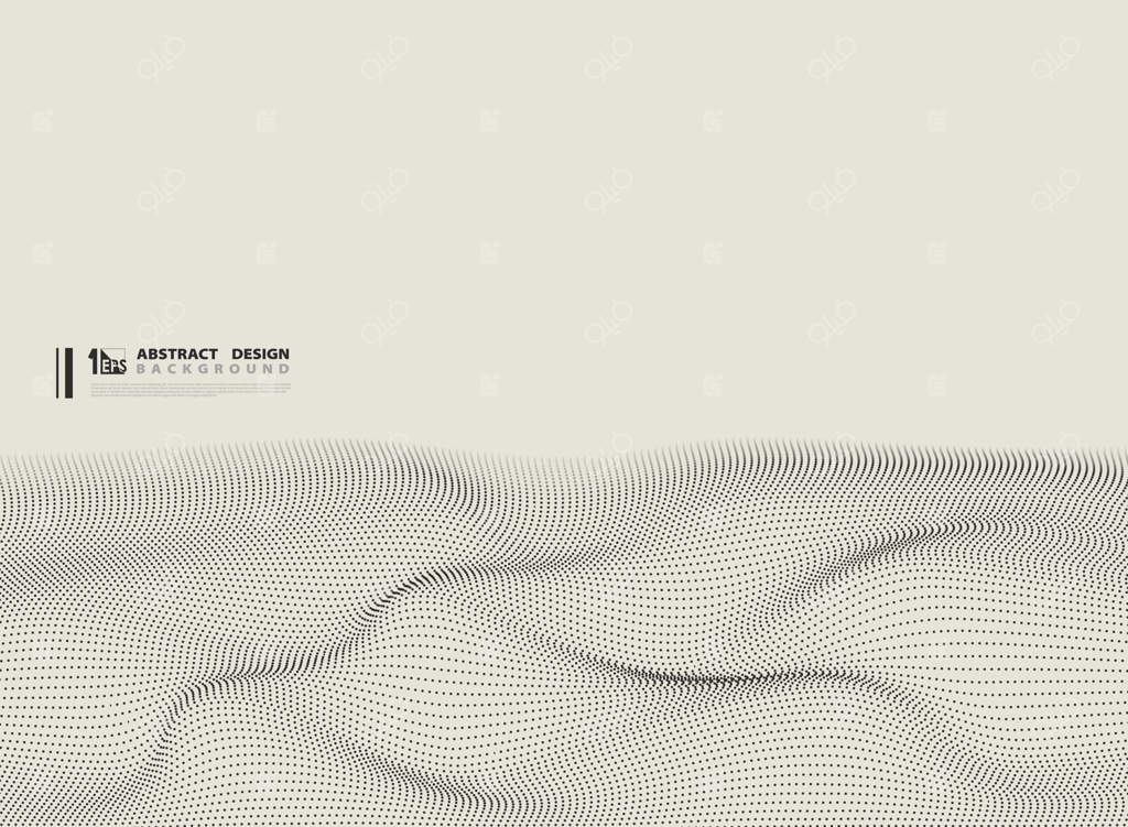 پس‌زمینه موج‌دار با ذرات سیاه انتزاعی.