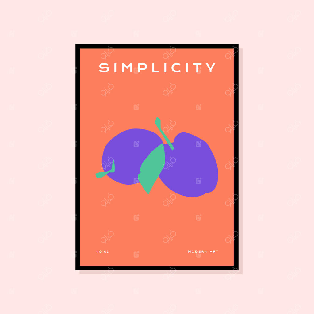 پوستر انتزاعی با طراحی دستی، ایده‌آل برای مجموعه هنر دیواری