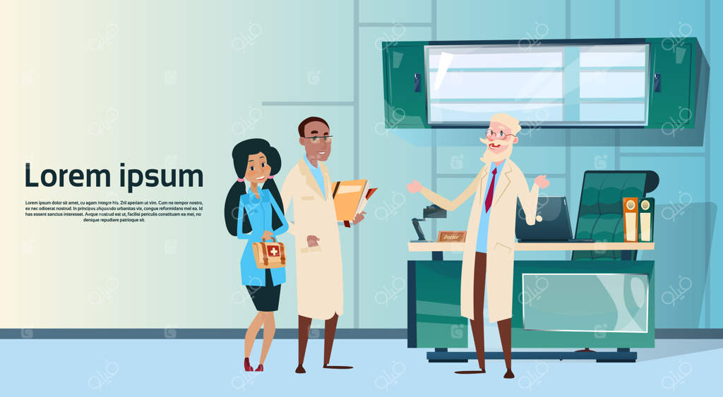 اتاق تیم پزشکان بیمارستان: طراحی داخلی کابینت‌ها