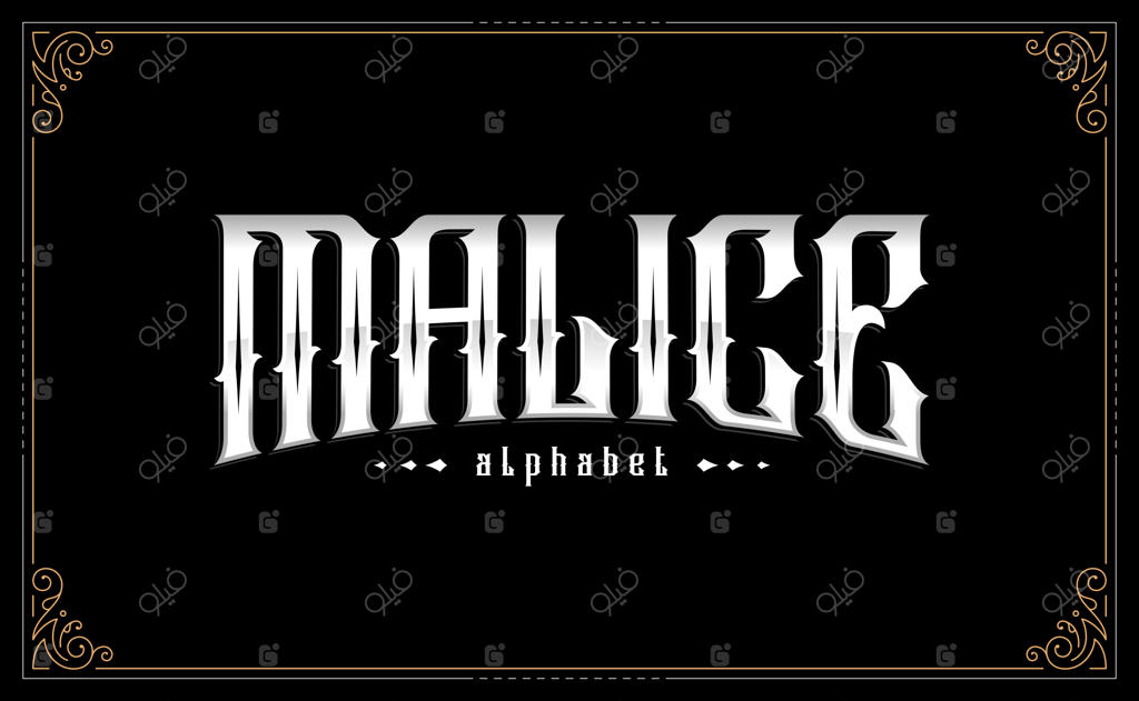 فونت مدرن گوتیک بولد - سبک شهری برای گروه‌های موسیقی و برندها - حروف الفبای متال و گرانج