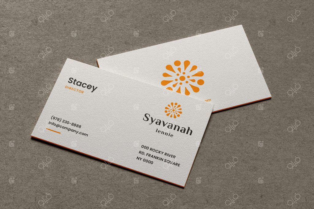 موکاپ کارت ویزیت ساده و دورو با ویرایش آسان