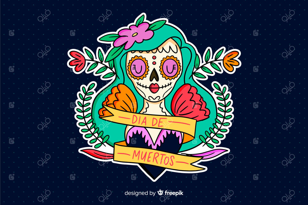 پس‌زمینه نقاشی دستی روز مردگان