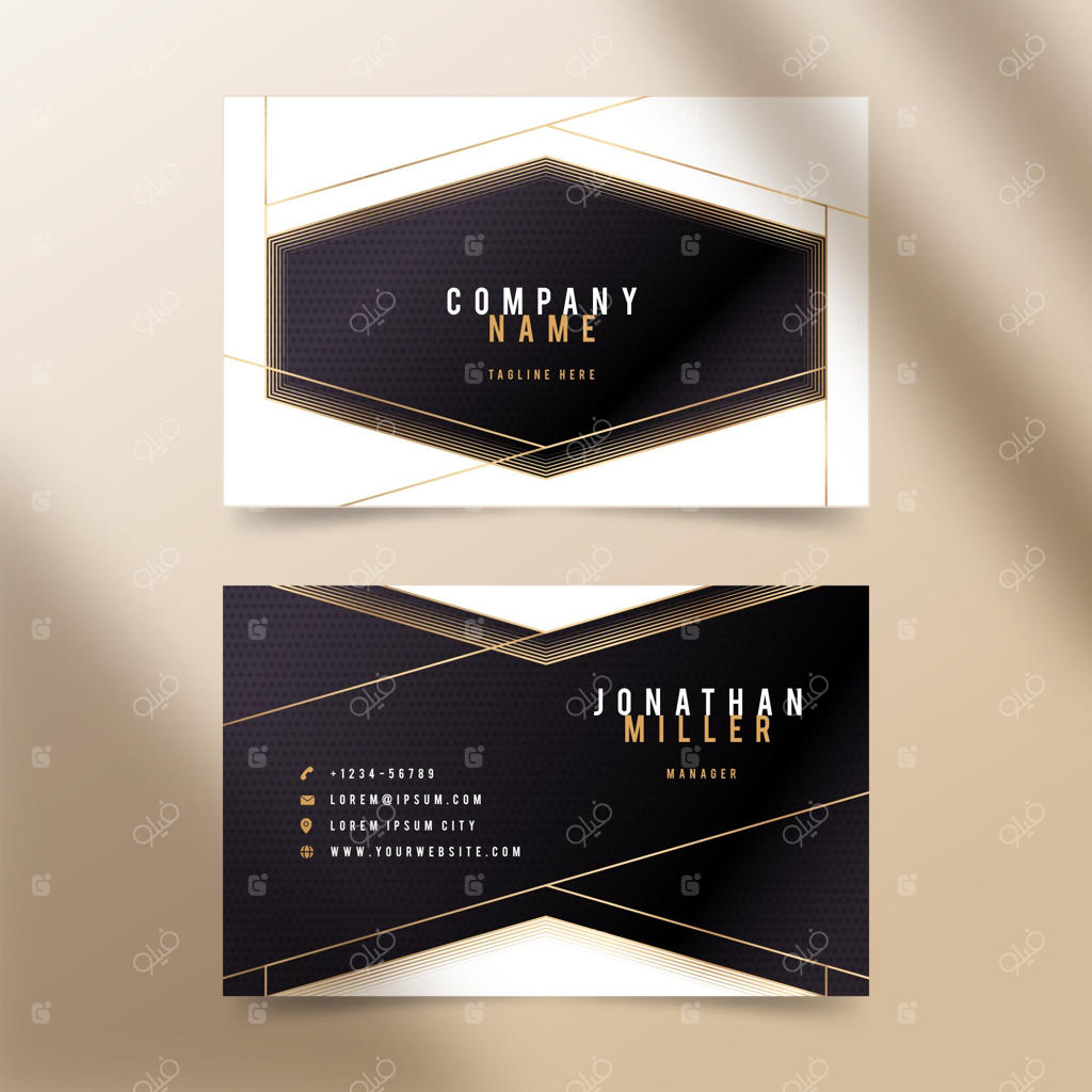 کارت ویزیت لوکس طلایی