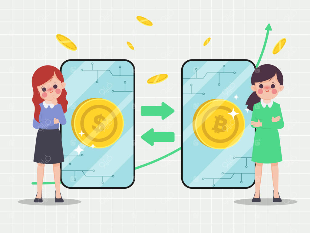 گوشی هوشمند با ارز بیت‌کوین و انتقال کیف پول دیجیتال