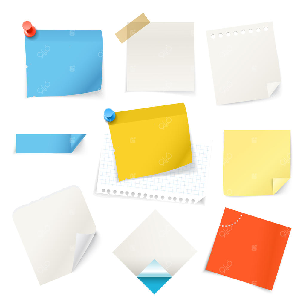 مجموعه قالب‌های استیکر کاغذی برای متن