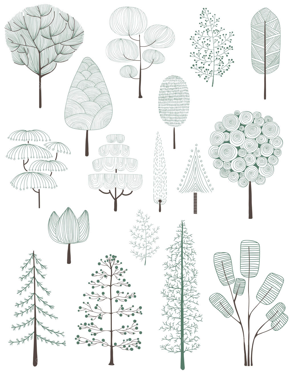 مجموعه‌ تصاویر درختان کاج