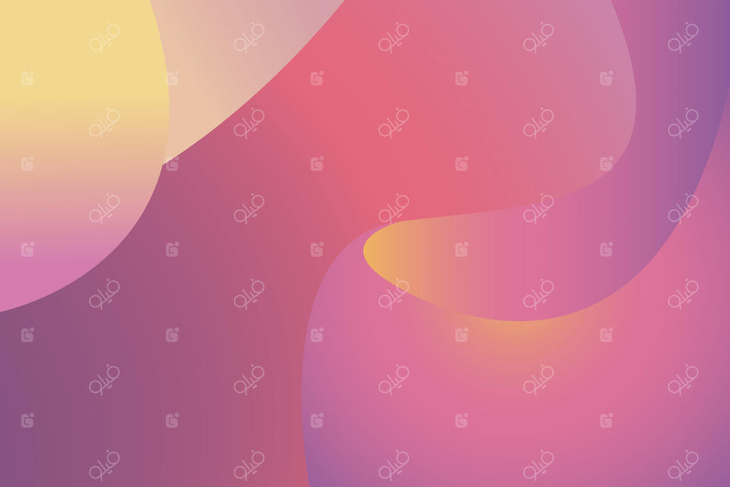 اشکال انتزاعی و رنگارنگ گرادینت با منحنی‌های ملایم و ترکیب رنگ‌های گرم برای طراحی‌های خلاقانه مدرن