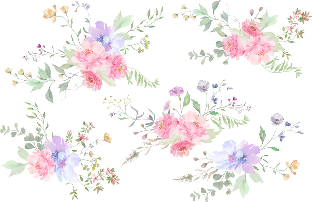 طرح‌های گل آبرنگی شیک برای وب‌سایت‌ها و پروژه‌ها به صورت وکتور حرفه‌ای