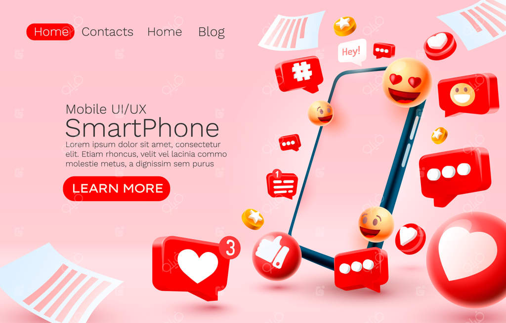 صفحه فرود: پیام‌رسانی با آیکون‌های متنوع برای ارتباط میان افراد