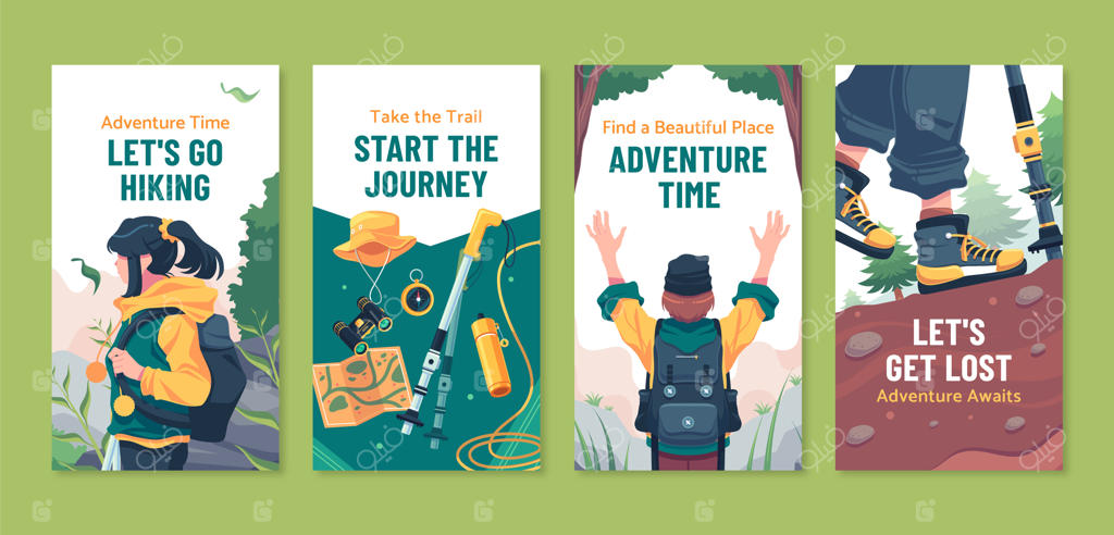 طراحی قالب پیاده‌روی در طبیعت