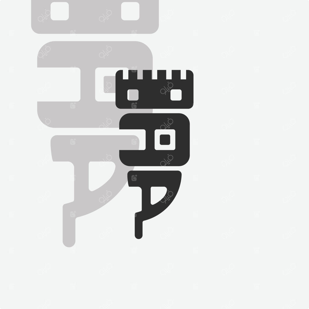 آیکون لوگوی آرایشگاه با حروف "ب" و "آ"، طراحی تصویر لوگوی آرایشگر