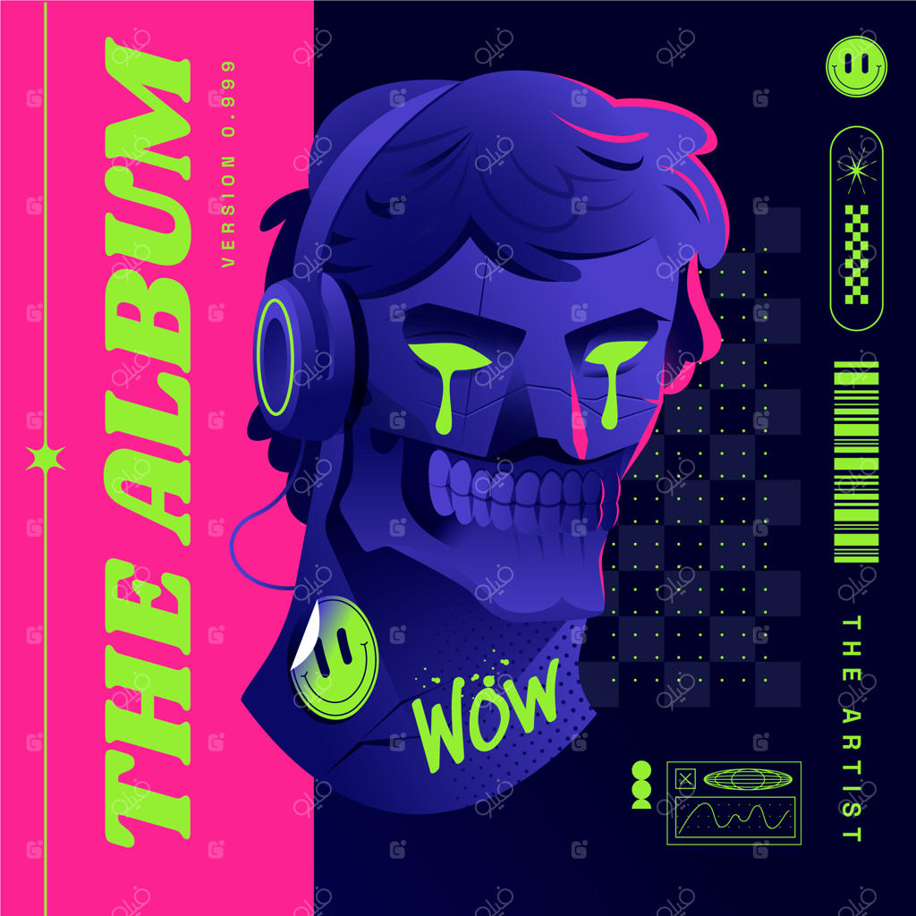 قالب جلد آلبوم با طراحی گرادینت