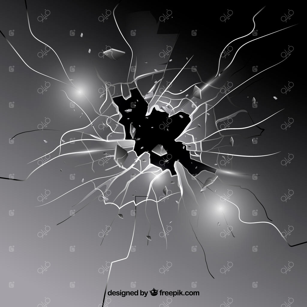 پس‌زمینه شیشه شکسته واقع‌گرایانه