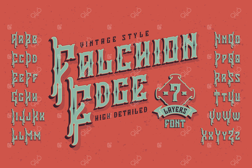 فونت کلاسیک با افکت برجسته