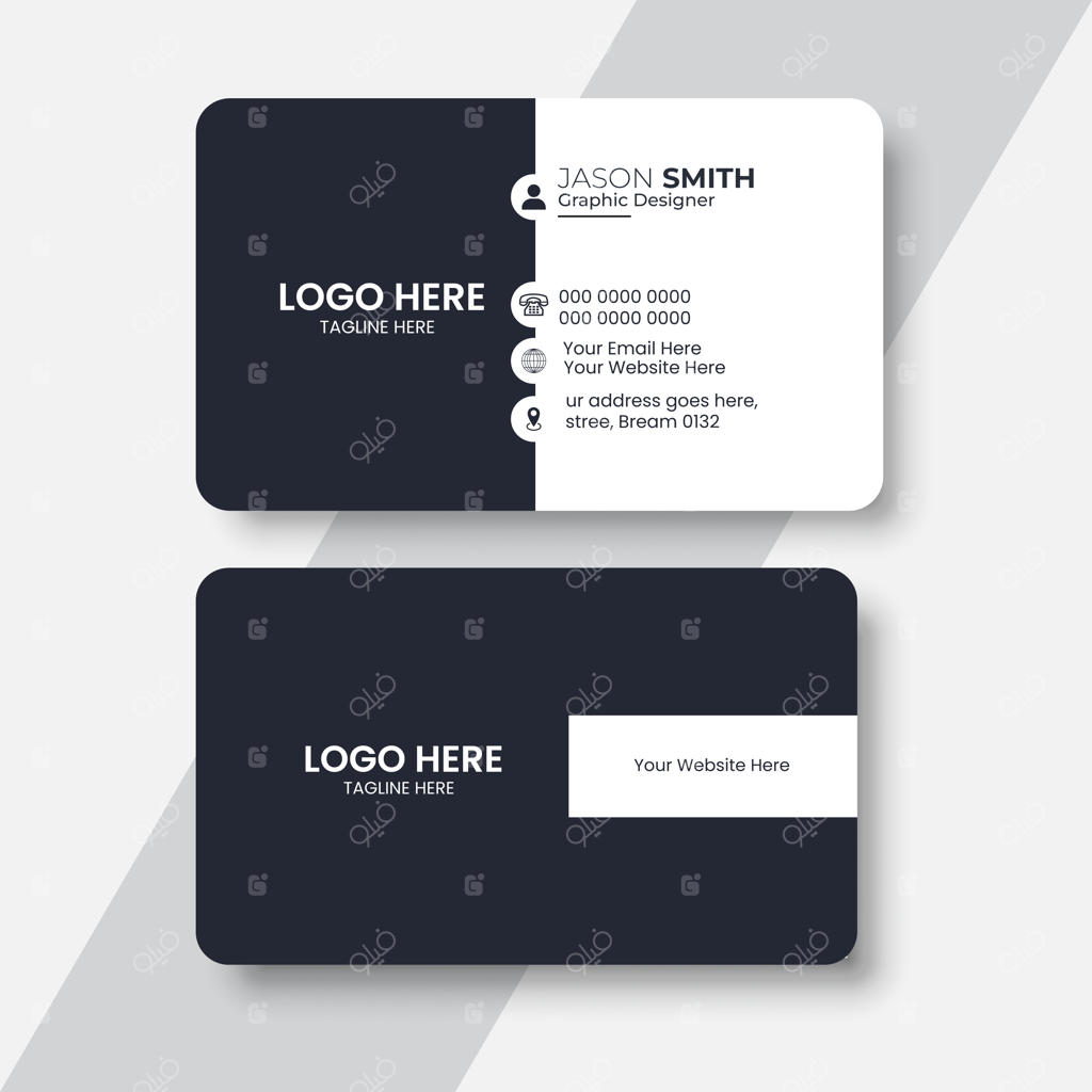 طرح وکتور کارت ویزیت حرفه‌ای، خلاقانه و مدرن