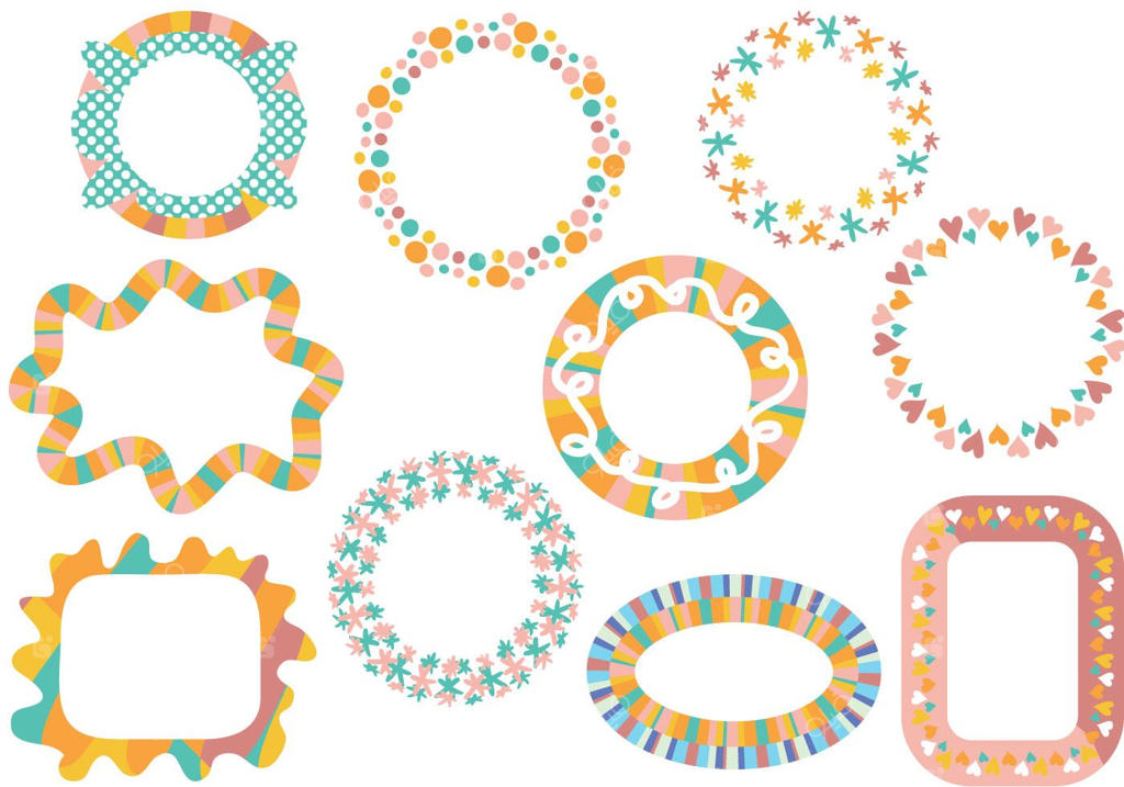 وکتورهای قاب رمانتیک رایگان