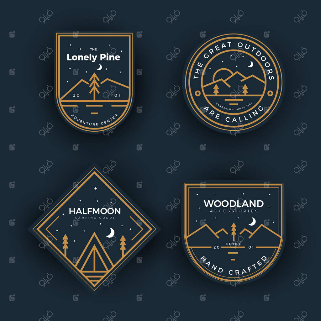 مجموعه نشان‌های کمپینگ در طبیعت