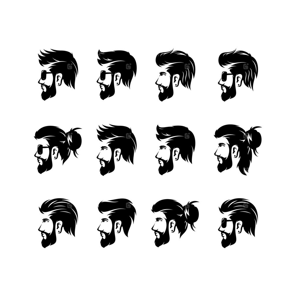 مجموعه قالب وکتور لوگوی آرایشگاه مدرن