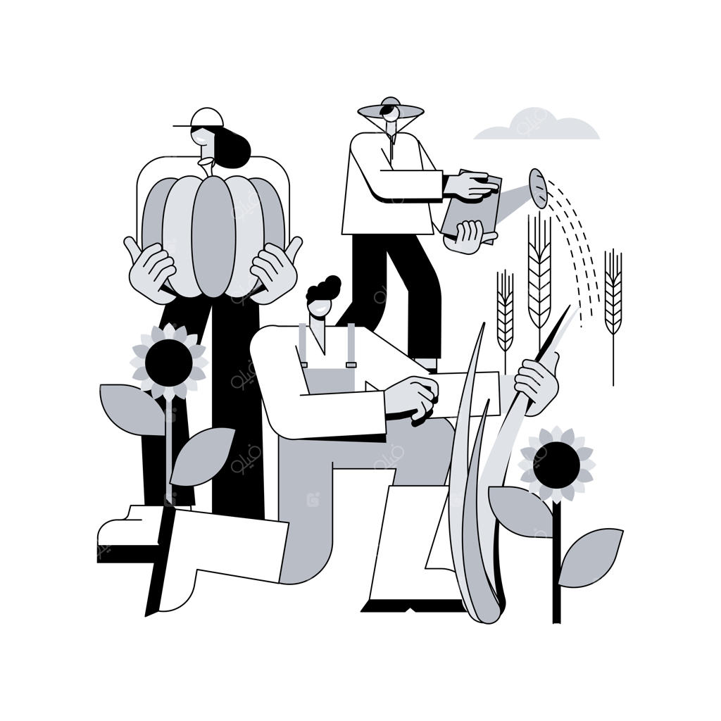 پرورش سبزیجات - تصویر انتزاعی وکتور