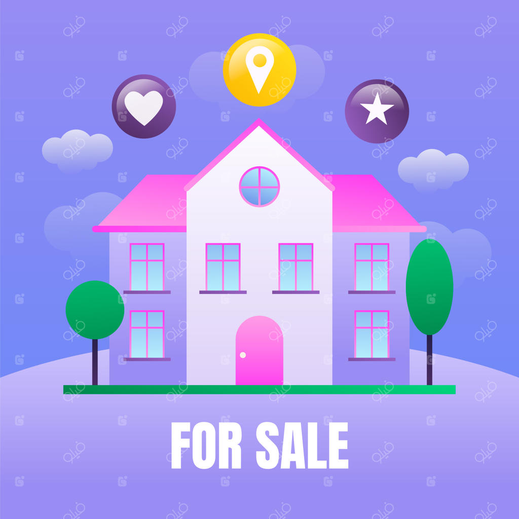 تصویرسازی املاک با گرادیان رنگ