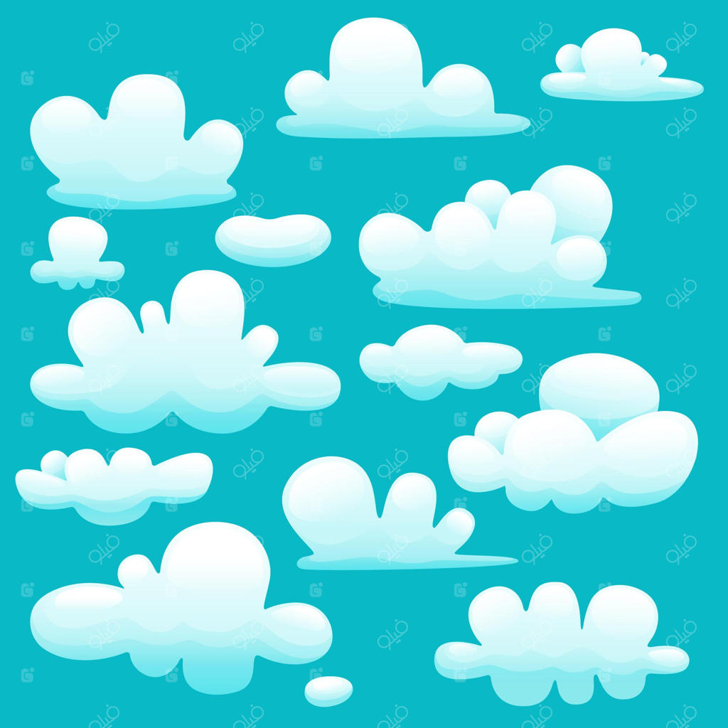 مجموعه ابرهای کارتونی