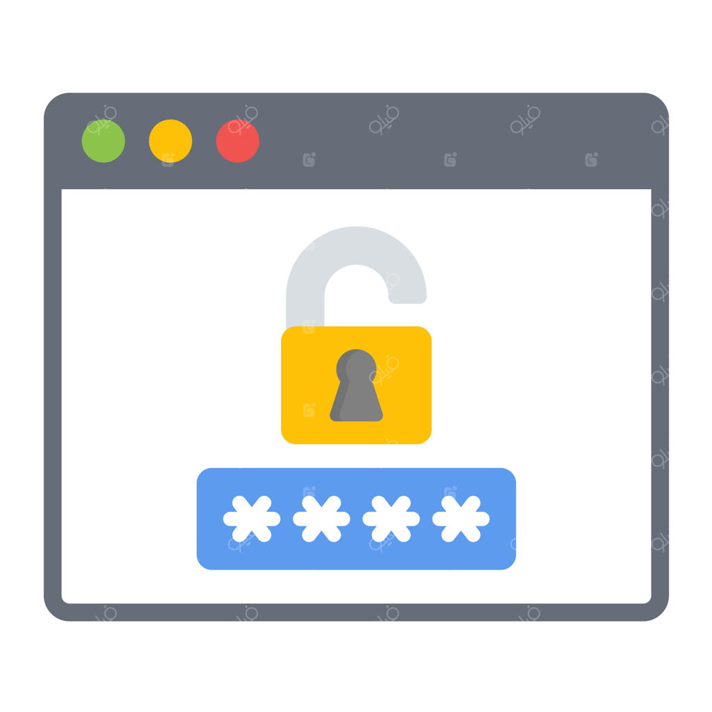 تصویرسازی وکتور رمز عبور مرورگر