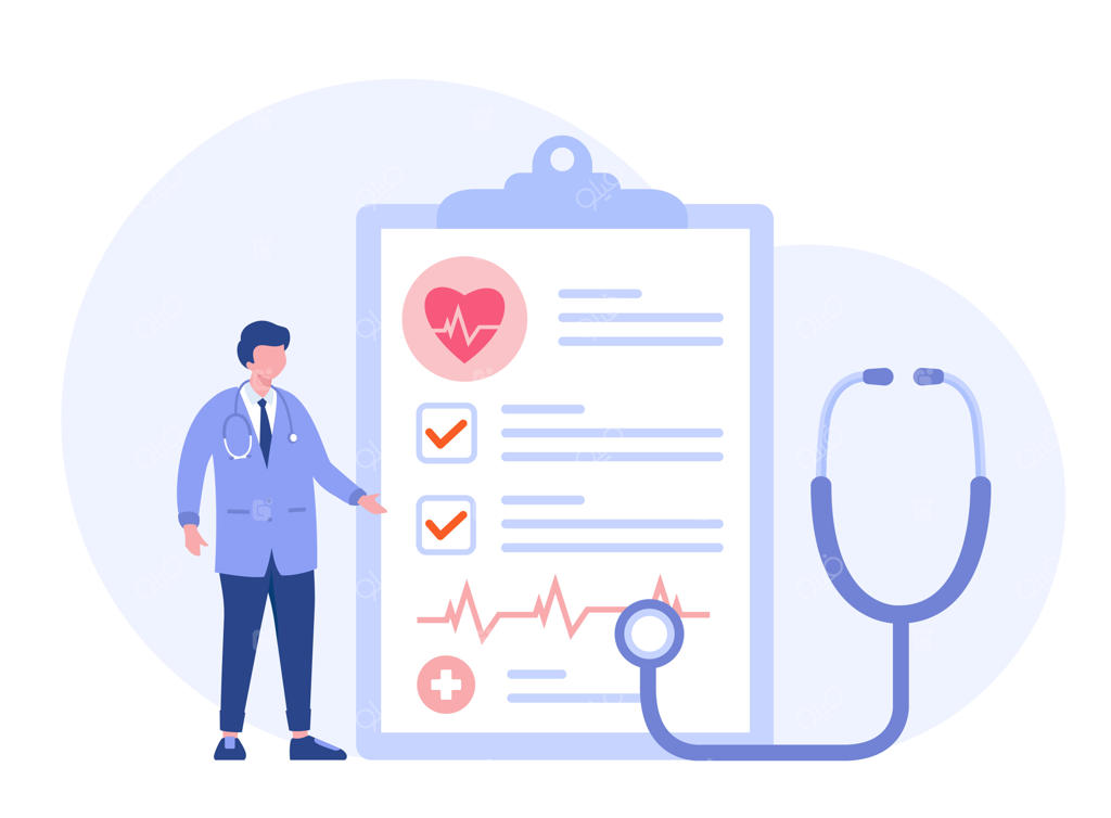 وکتور تصویرسازی تخت بیمه سلامت و درمان با مفهوم چتر محافظت، قالب بنر و صفحه فرود