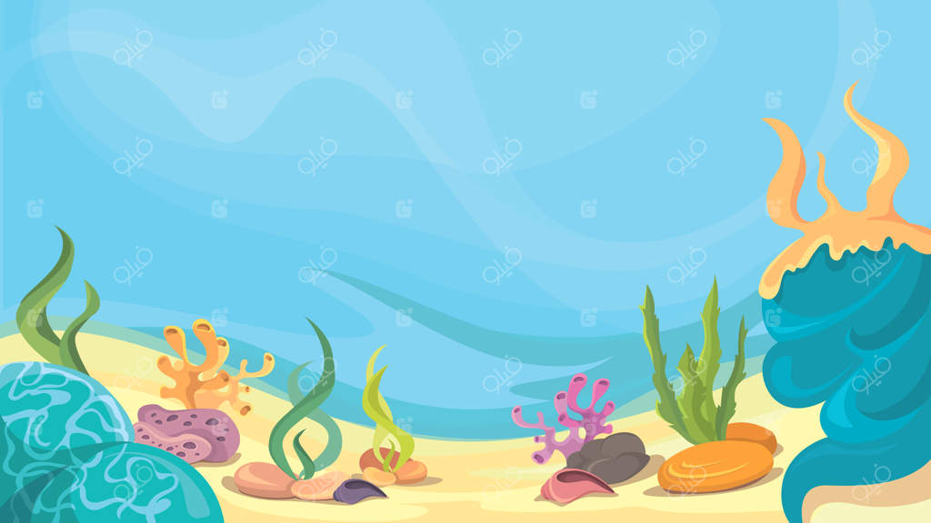 کف اقیانوس به سبک کارتونی