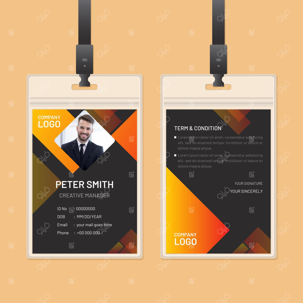 طرح کارت شناسایی انتزاعی