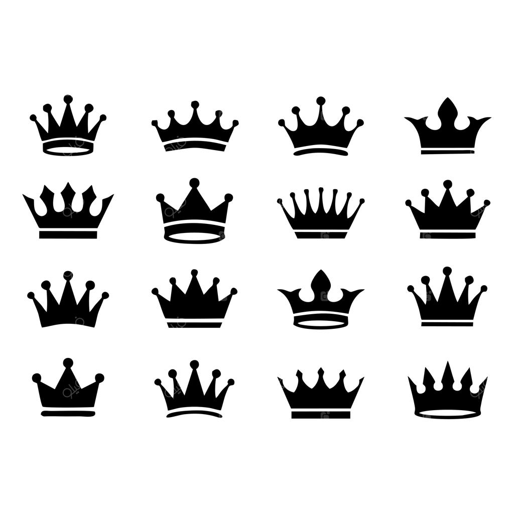 مجموعه آیکون و نمادهای تاج - طرح وکتور