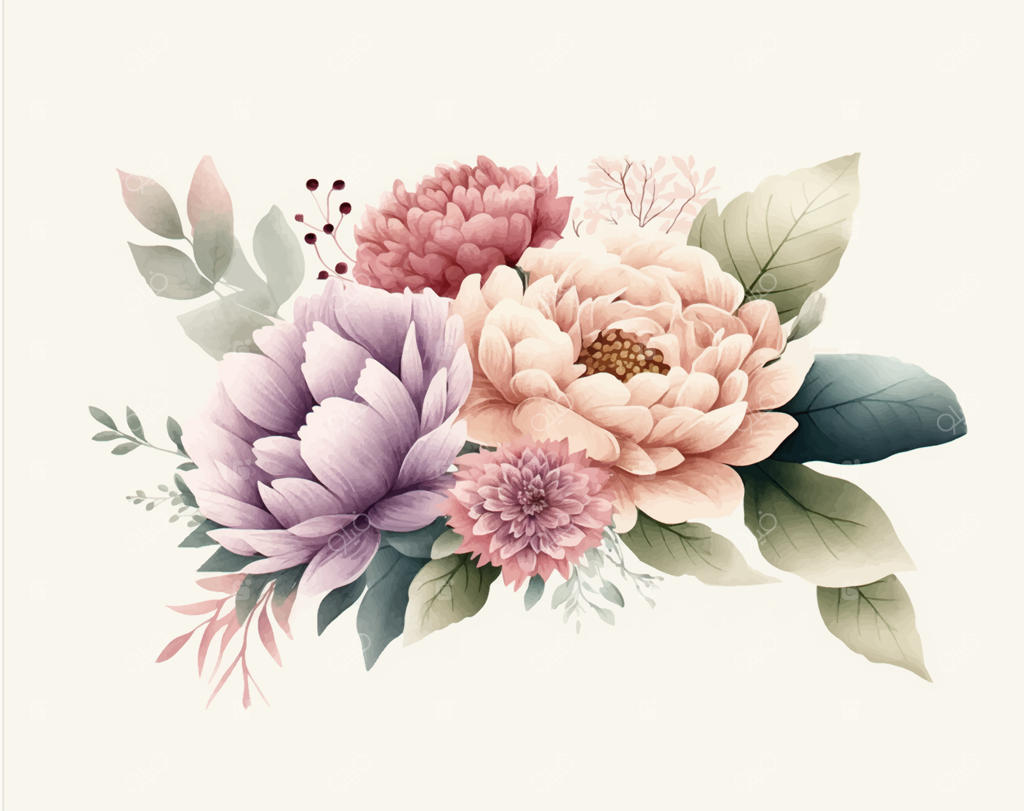 بنر آبرنگی با لاله‌های زیبا به مناسبت روز مادر