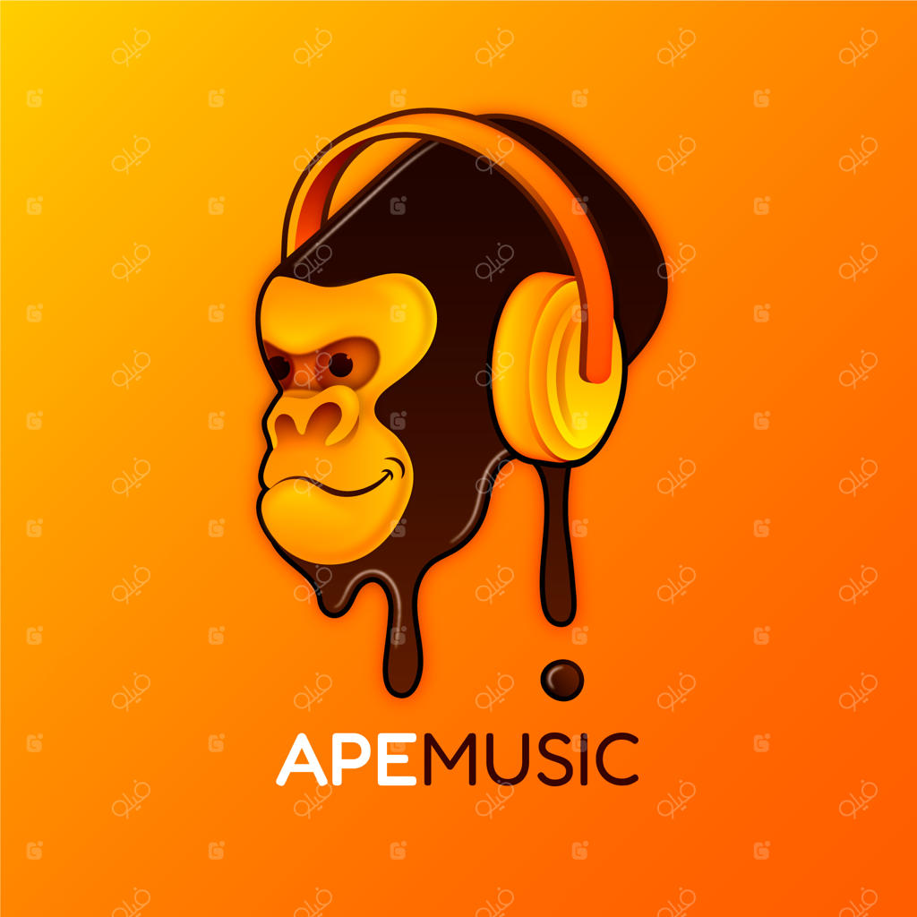 قالب لوگو با افکتی از رنگ‌های سایه‌دار و روان