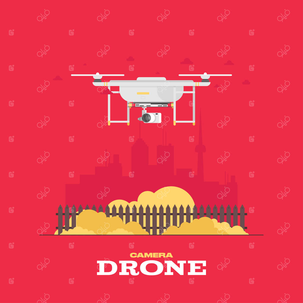 پرواز پهپاد DJI در شهر مسطح