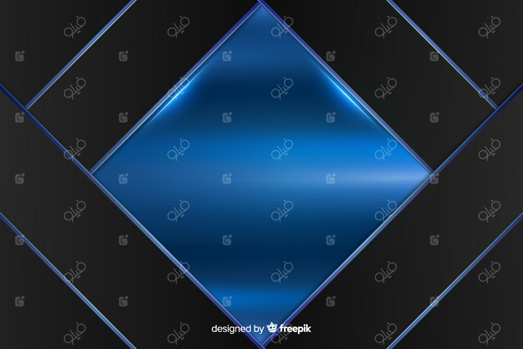 پس‌زمینه انتزاعی آبی فلزی براق