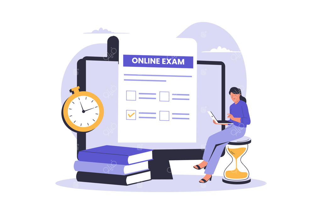تصویرسازی مفهوم آزمون آنلاین