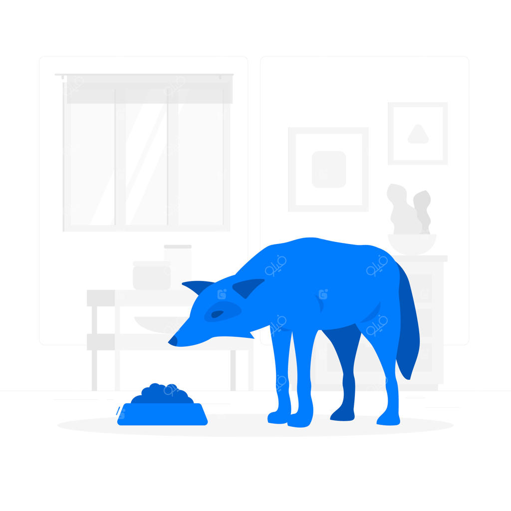 تصویرسازی از مفهوم سگ محتاط