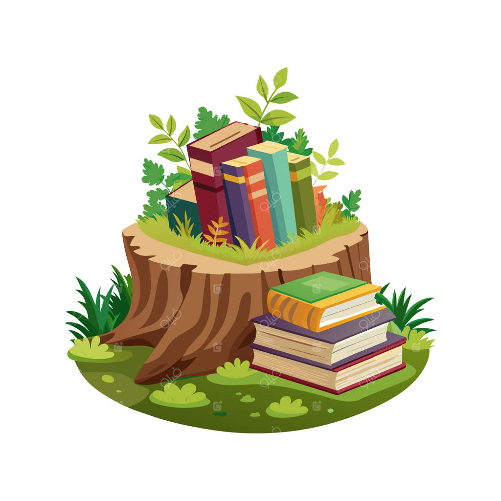 مفهوم تصویرسازی وکتوری از چیدمان کتاب‌ها