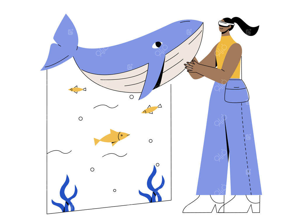 باغ وحش با واقعیت مجازی - تصویرسازی تخت