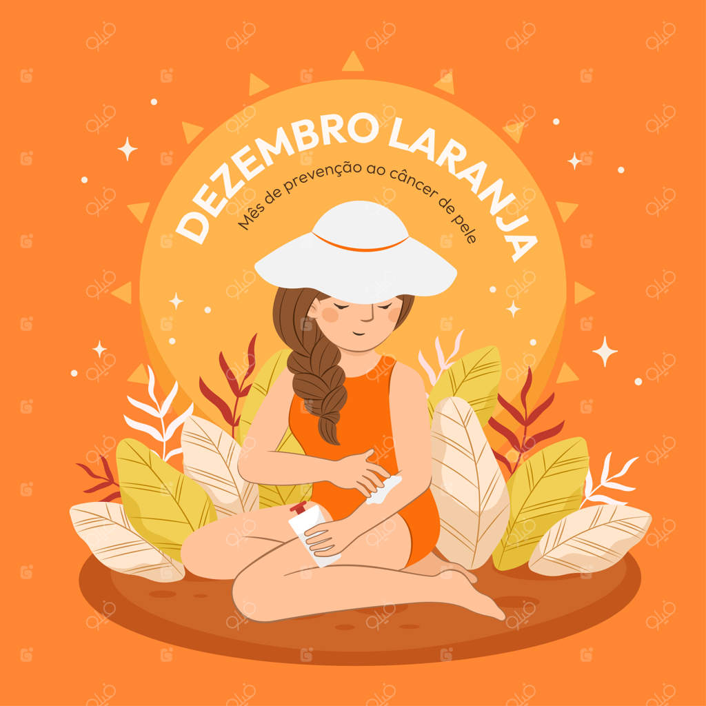 تصویرسازی تخت با موضوع دسامبر نارنجی