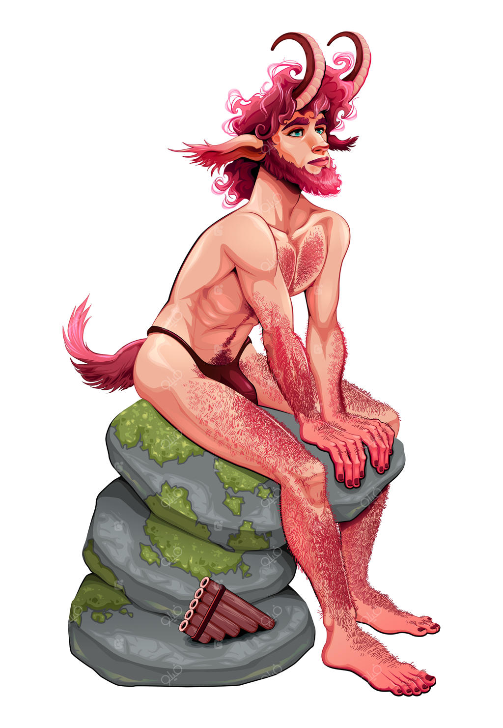 پرترهٔ فائون با فلوت