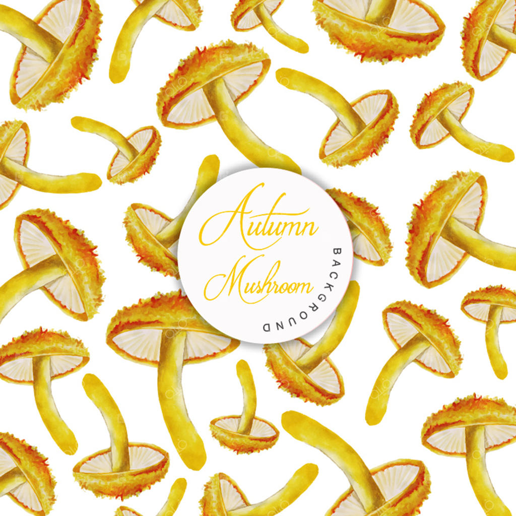 پس‌زمینه‌ای با عناصر پاییزی آبرنگی