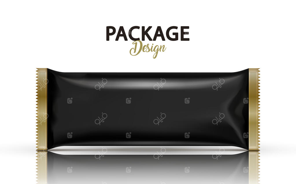 تصویرسازی طراحی بسته‌بندی فویلی بدون طرح