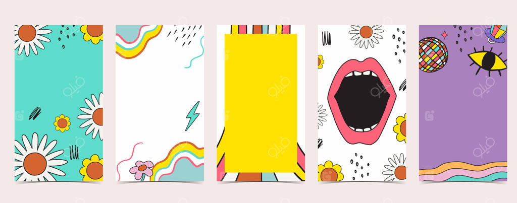 طراحی پس‌زمینه نوستالژیک دهه ۸۰ و ۹۰ برای مهمانی موسیقی پاپ ۱۹۹۰