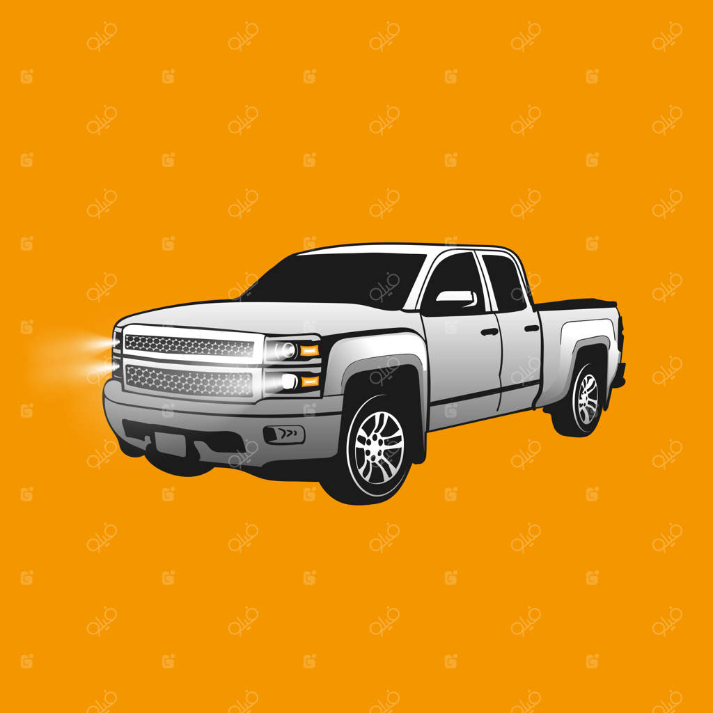 تصویر وکتور وانت شورلت سیلورادو