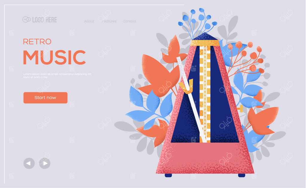 صفحه فرود موسیقی نوستالژیک