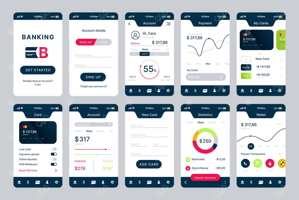 طراحی رابط کاربری اپلیکیشن بانکی